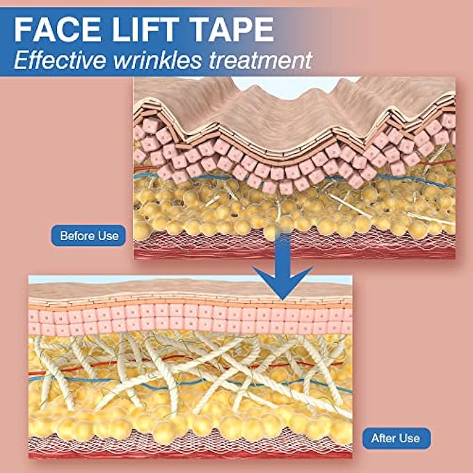 Sfuchin FACE TAPE FOR WRINKLES - FACE WRINKLE TAPE - FACE SMOOTHING PATCHES - V FACE - SELF CARE PRODUCTS - FACE TAPE - FOREHEAD WRINKLE PATCHES REUSABLE - CHEST WRINKLES - NECK PATCHES - 2.5CM*1000CM - Image 3